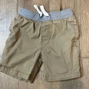 Cat & Jack Tan Shorts with Gray Waistband